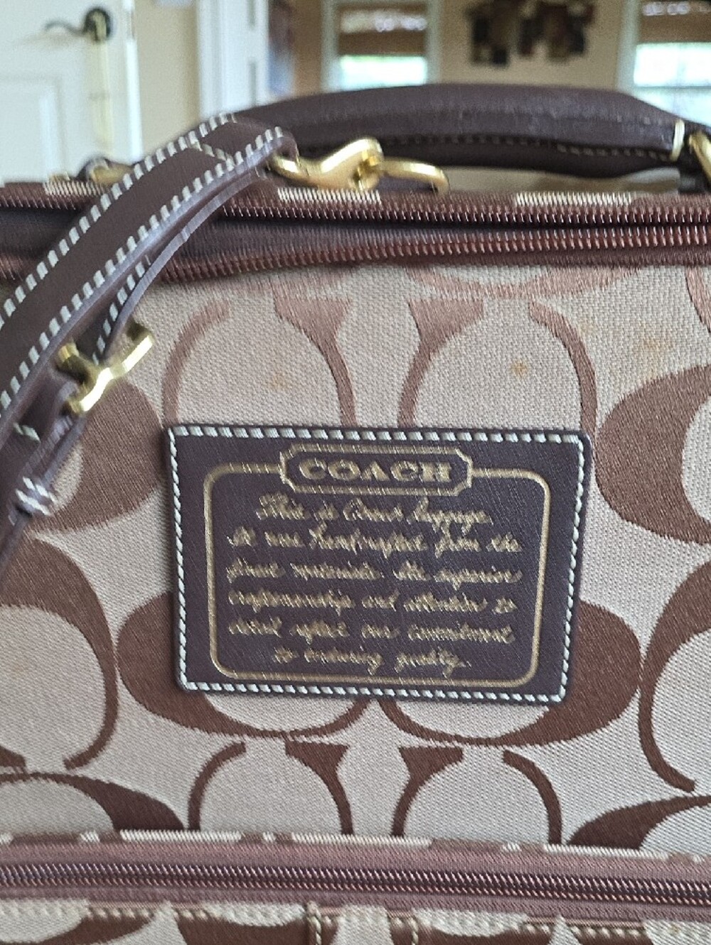 Coach Signature Carry-On Spinner Luggage - Picture 7 of 13